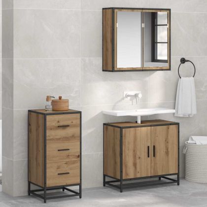 Служебен шкаф дъб артизан 35.5 x 35 x 76 см Инженерно дърво