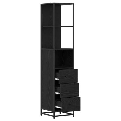 Комплект мебели за баня с рафт Черния дъб 35 x 37,5 x 166 см