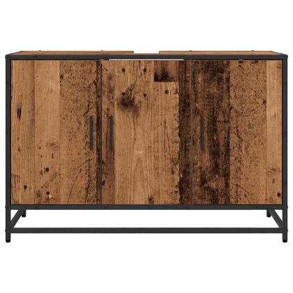 Шкаф за баня Старо дърво 90 x 33 x 60 см Инженерно дърво