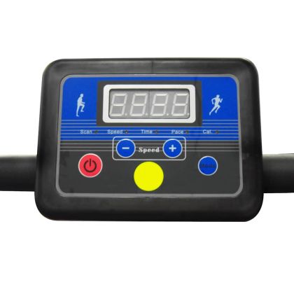 Електрическа бягаща пътека 100x35 см, черна и сребриста