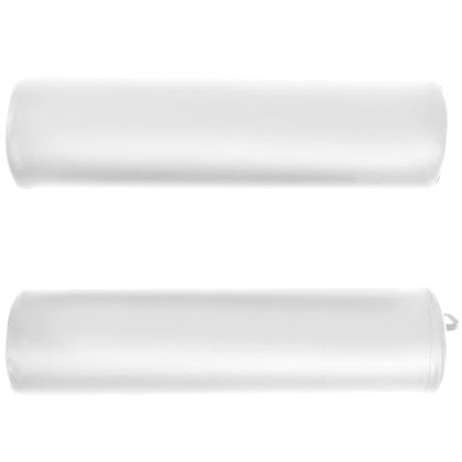 Сгъваема масажна маса, 4 см пълнеж, с 2 овални болстера, бяла