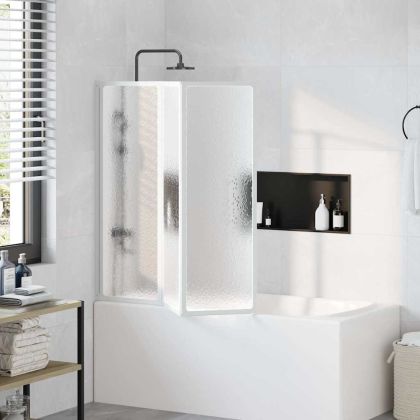 Сгъваем параван за баня с 3 панела, 141 x 132 см.