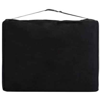 Сгъваема масажна кушетка, 3 зони, дърво, лилава