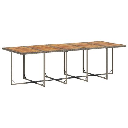 Градински комплект от 13 части с възглавници сив полиратан