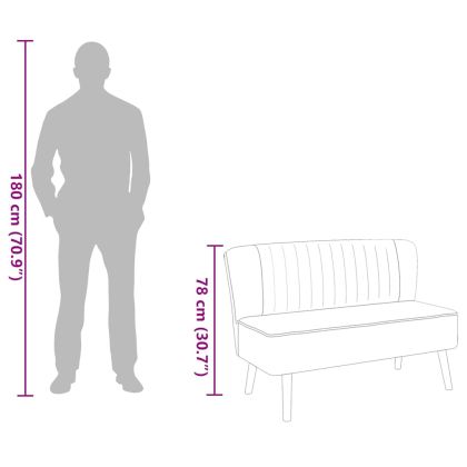 Диван, плат, 117x55,5x77 см, зелен