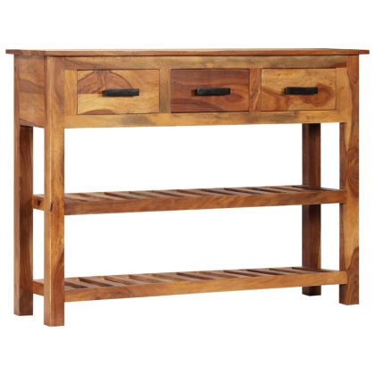 Бюфет с 3 чекмеджета, 110x30x80 см, дърво масив