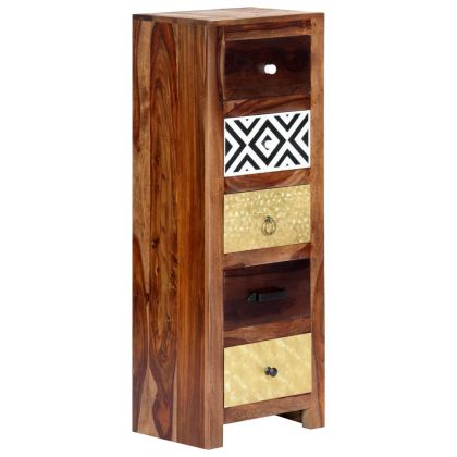 Страничен шкаф, 40x30x110 см, акациево дърво масив