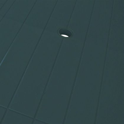 Градински трапезен комплект, 5 части, пластмаса, зелен