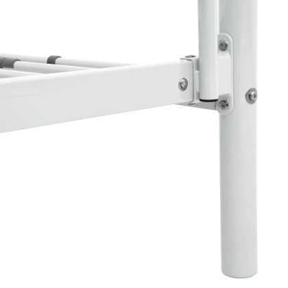 Двуетажно легло, бяло, метал, 90x200 см