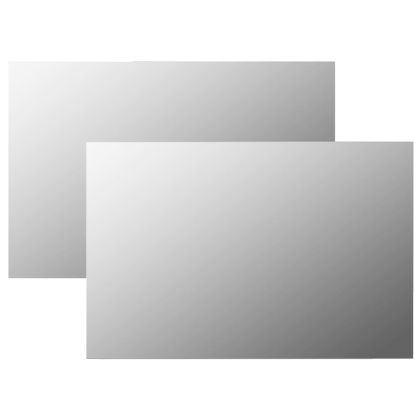 Стенни огледала, 2 бр, 60х40 см, правоъгълни, стъкло