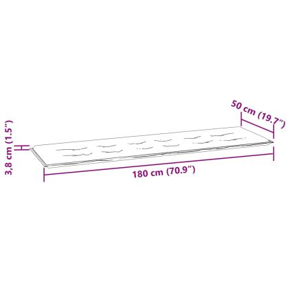 Градинска пейка с шалте таупе, 175 см, тик масив