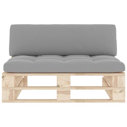 Градинска палетен среден диван импрегнирано борово дърво
