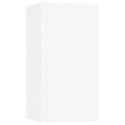 Комплект ТВ шкафове от 4 части, бял, инженерно дърво