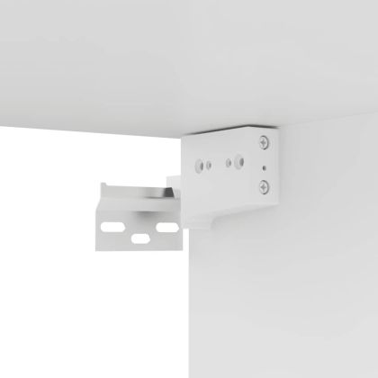 Комплект ТВ шкафове от 7 части, бял, инженерно дърво