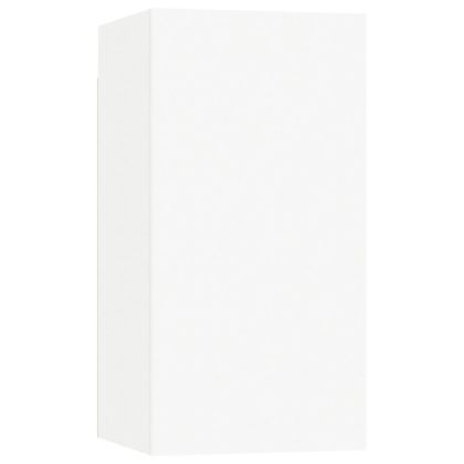 Комплект ТВ шкафове от 4 части, бял, инженерно дърво