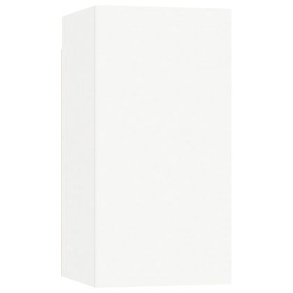 Комплект ТВ шкафове от 6 части, бял, инженерно дърво