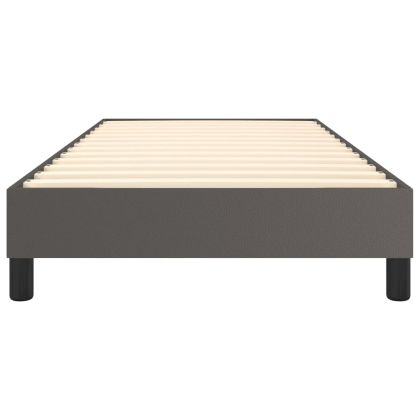 Рамка за легло с пружини сива 90x190 см изкуствена кожа