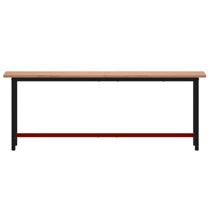 Работна маса 220x55x81,5 см масивно дърво бук и метал