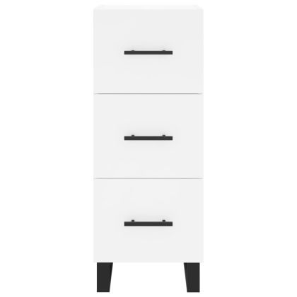 Висок шкаф, бял, 34,5x34x180 см, инженерно дърво