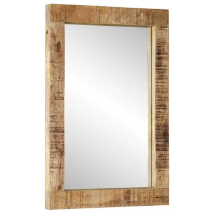 Комплект мебели за баня, 4 части, масивна мангова дървесина