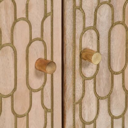 Странични шкафове 3 бр 60x33x75 см манго масивно дърво