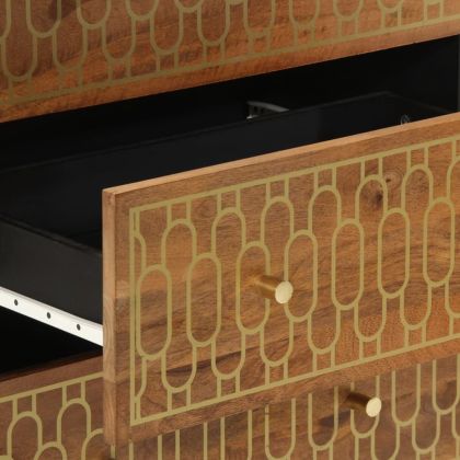 Странични шкафове 2 бр 60x33x75 см манго масивно дърво