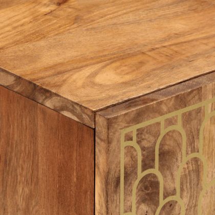 Комплект мебели за баня, 3 части, масивна мангова дървесина