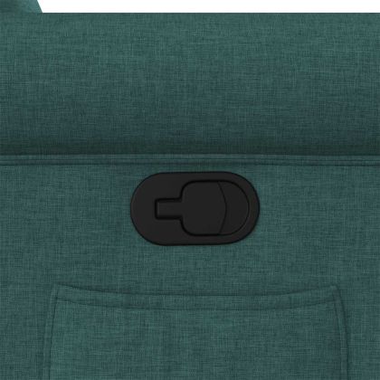 Изправящ реклайнер стол, тъмнозелен, текстил