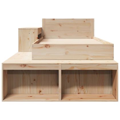 Рамка за легло без матрак, 75x190 см, масивна чамова дървесина