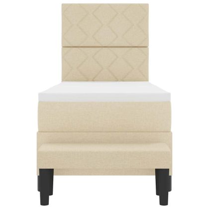 Легло с пружинирана основа с матрак с таблото Крем 80 x 200 cm