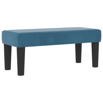 Легло с пружинирана основа Тъмносиньо 90 x 190 cm Кадифе