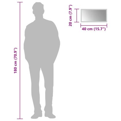 LED огледало за баня, 40x20 см