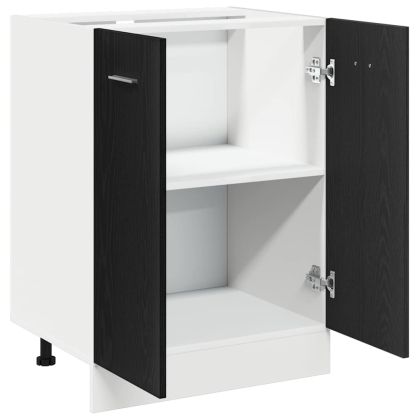 Долен шкаф Черен дъб 60x46x81,5 см Инженерна дървесина