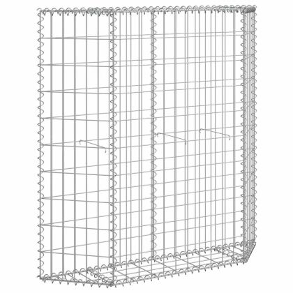 Габион повдигната леха трапец поцинкована стомана 100x20x100 см