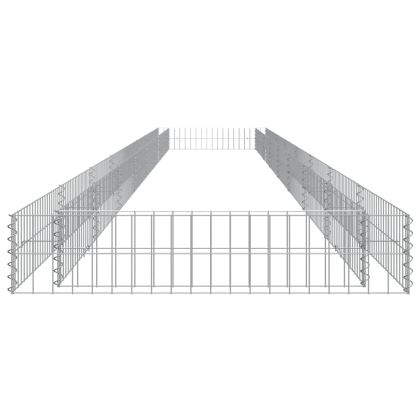 Габион повдигната леха, поцинкована стомана, 800x100x20 см
