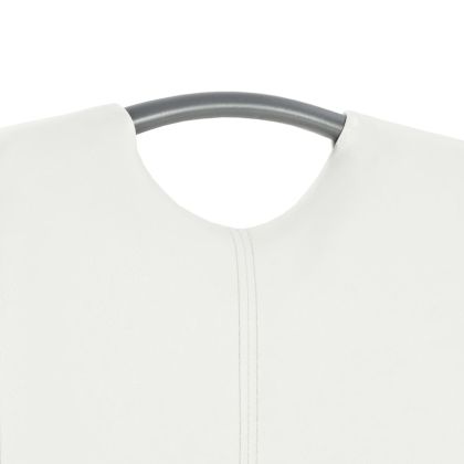 Конзолни трапезни столове, 2 бр, бели, изкуствена кожа