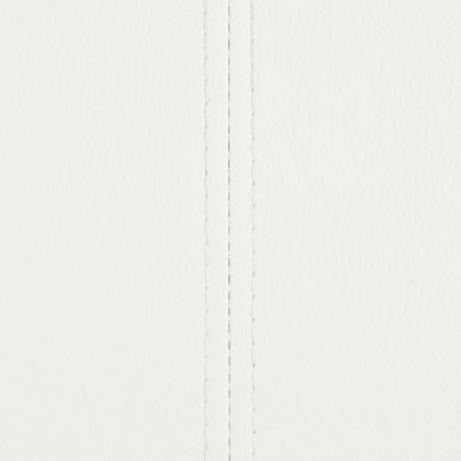 Конзолни трапезни столове, 6 бр, бели, изкуствена кожа