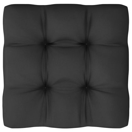 Градински лаундж комплект 6 части с възглавници бял бор масив