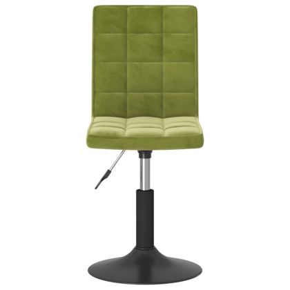 Въртящи се трапезни столове, 6 бр, светлозелени, кадифе