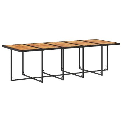 Градински комплект с възглавници 15 части полиратан черен