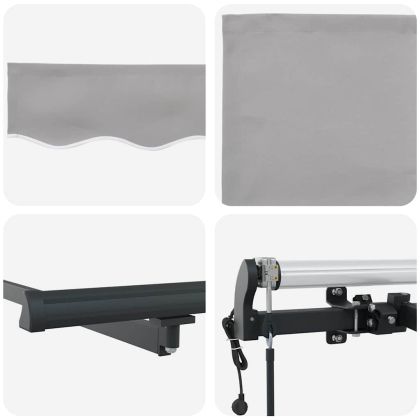 Сгъваем навес Светлосиво 300 x 250 cm текстил