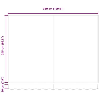 Сгъваем навес Червен и черен 350 x 250 cm текстил