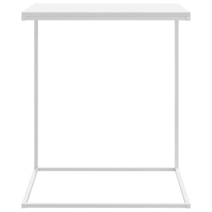 Странична маса, бяла, 55x35x66 см, инженерна дървесина