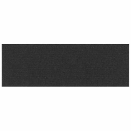 Стенни панели, 12 бр, черен, 90x30 см, плат, 3,24 м²