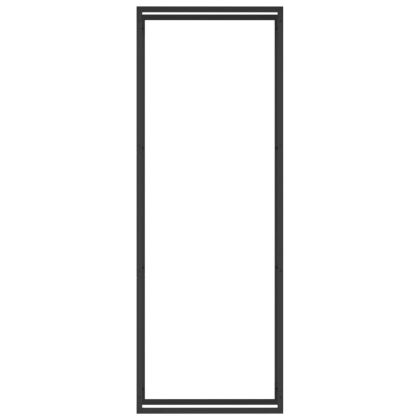 Стойка за дърва за огрев, матово черна, 80x28x222 см, стомана