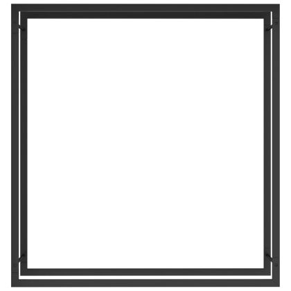 Стойка за дърва за огрев, черен мат, 110x28x116 см, стомана