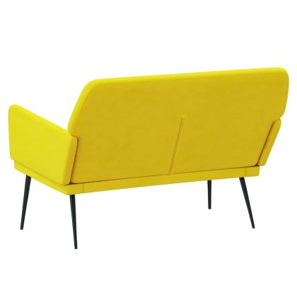 Пейка, жълта, 108x79x79 см, кадифе