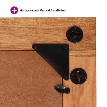 Огледало, 70x50 см, акациево дърво масив и стъкло