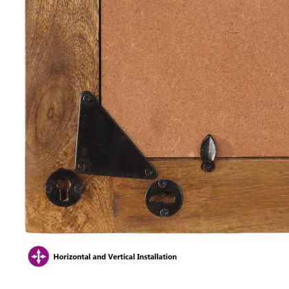 Огледало, 70x50 см, мангово дърво масив и стъкло