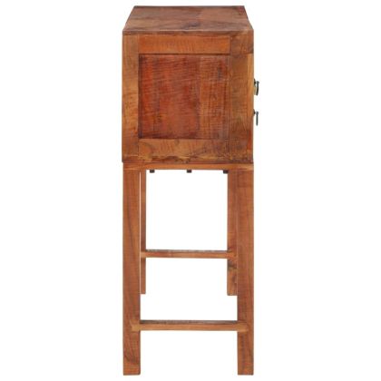 Конзолна маса, 120x32x80 cм, грубо акациево дърво масив